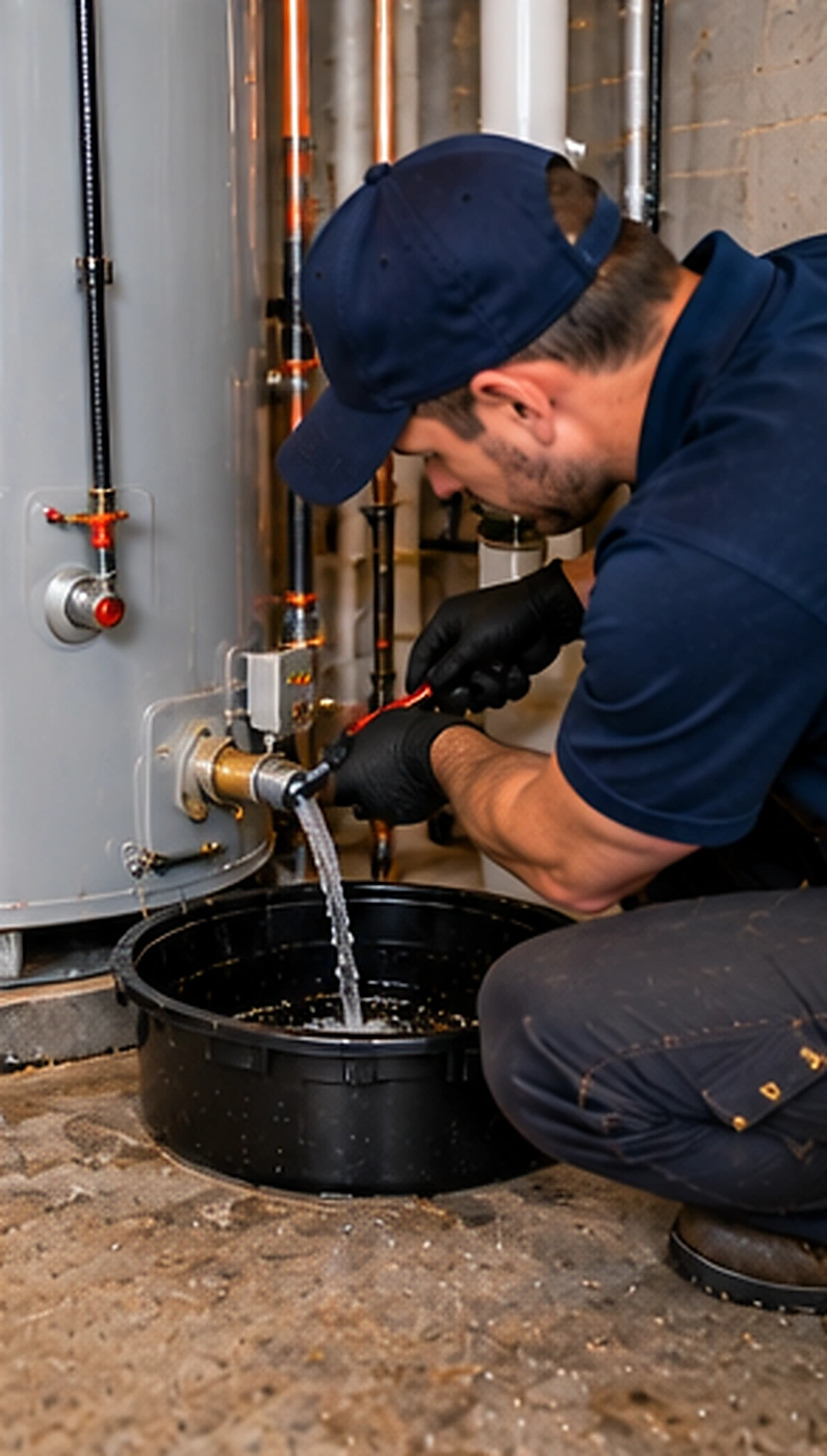 Burst pipe spraying water during slab leak detection service in Ridgewood, NJ